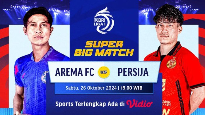 Live Streaming BRI Super League: Arema FC vs Persija Eksklusif di Vidio