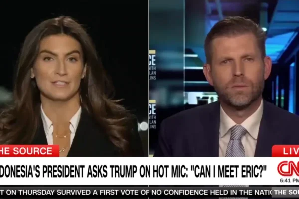 'Saya anak yang baik': Eric Trump merespons setelah mikrofon panas menangkap presiden Indonesia yang meminta ayahnya untuk bertemu