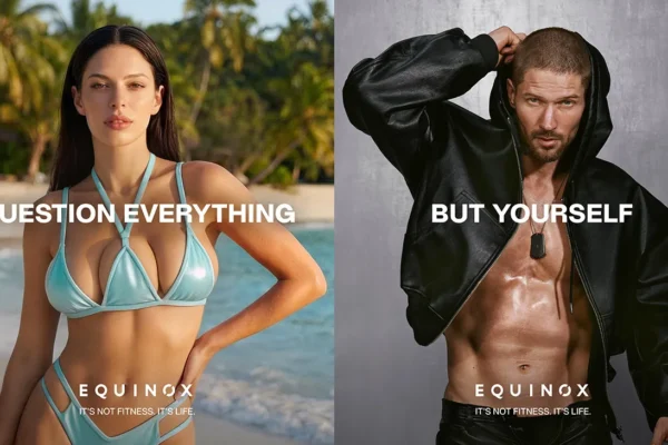 Equinox akan mengalihkan perhatian pengemudi di Los Angeles dengan papan iklan yang menampilkan wanita bertiga payudara.