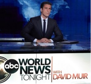 DENGAN LEBIH DARI 7,8 JUTA PENONTON, ACARA ‘WORLD NEWS TONIGHT WITH DAVID MUIR’ DARI ABC MENGUNGULI NBC DENGAN SELISIH LEBIH DARI 1,4 JUTA PENONTON DAN MENJADI SIARAN BERITA TERATAS DALAM HAL JUMLAH PENONTON TOTAL, DEWASA USIA 25-54, SERTA DEWASA USIA 18-49 DI SELURUH JARINGAN SIARAN
